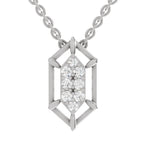 Resplendent Geometric Diamond Pendant