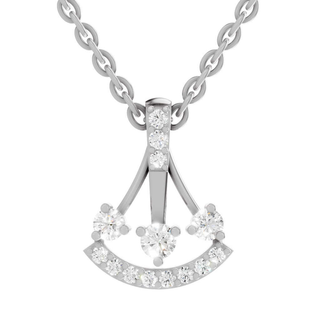 0.31 Carat Celestial Arc Pendant 14K - White Gold