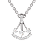 0.31 Carat Celestial Arc Pendant 14K - White Gold