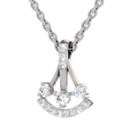 0.31 Carat Celestial Arc Pendant 14K - White Gold