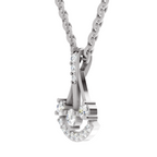 0.31 Carat Celestial Arc Pendant 14K - White Gold