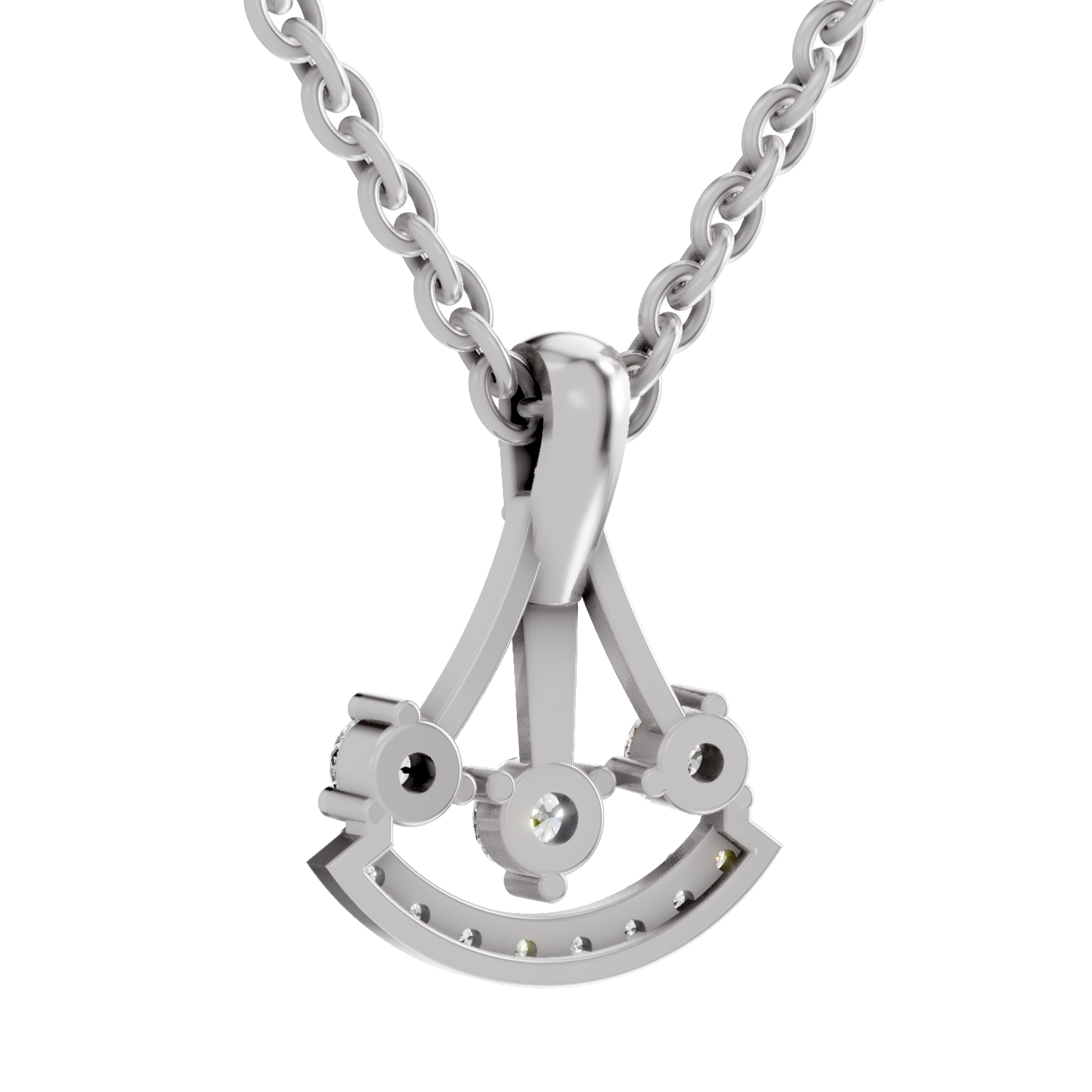 0.31 Carat Celestial Arc Pendant 14K - White Gold