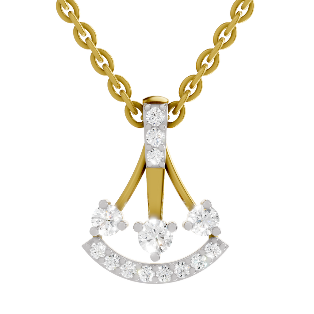 0.31 Carat Celestial Arc Pendant 14K