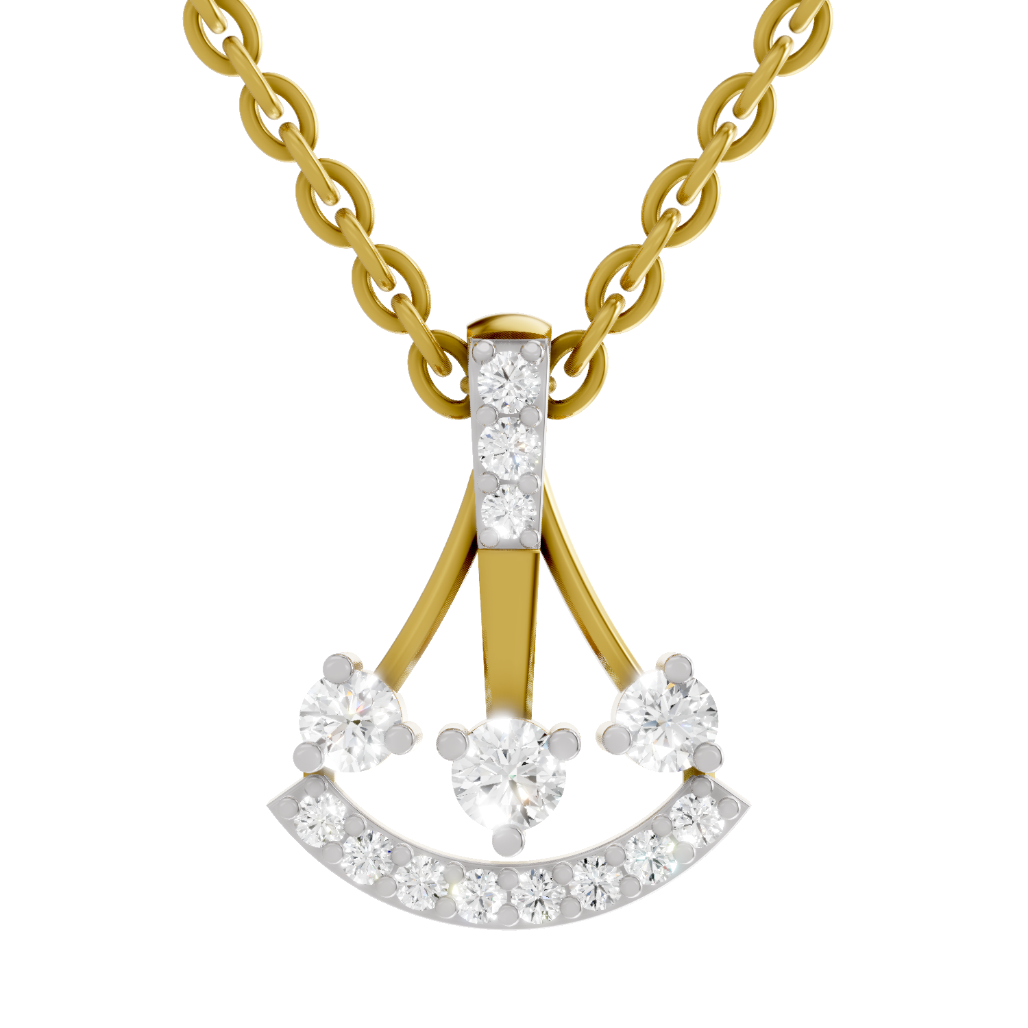 0.31 Carat Celestial Arc Pendant 14K