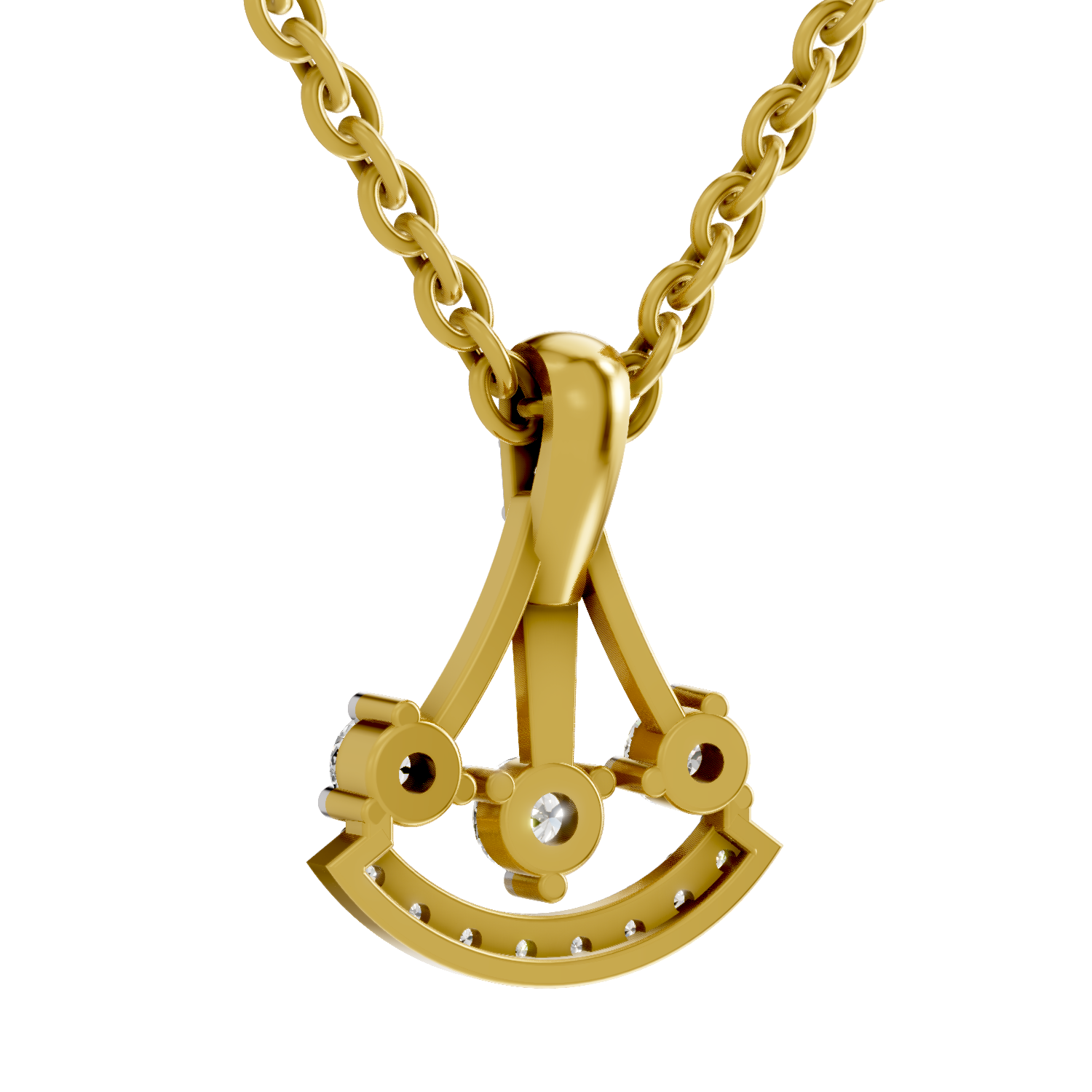 0.31 Carat Celestial Arc Pendant 14K