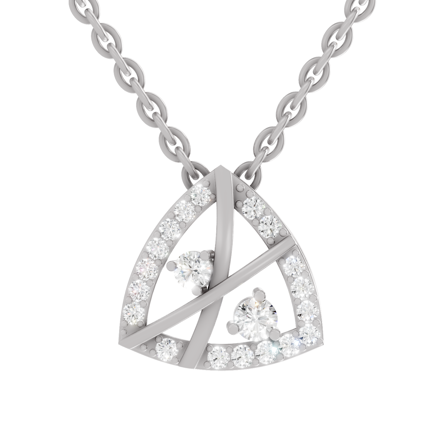 0.29 Carat Trinity Spark Pendant 14K - White Gold