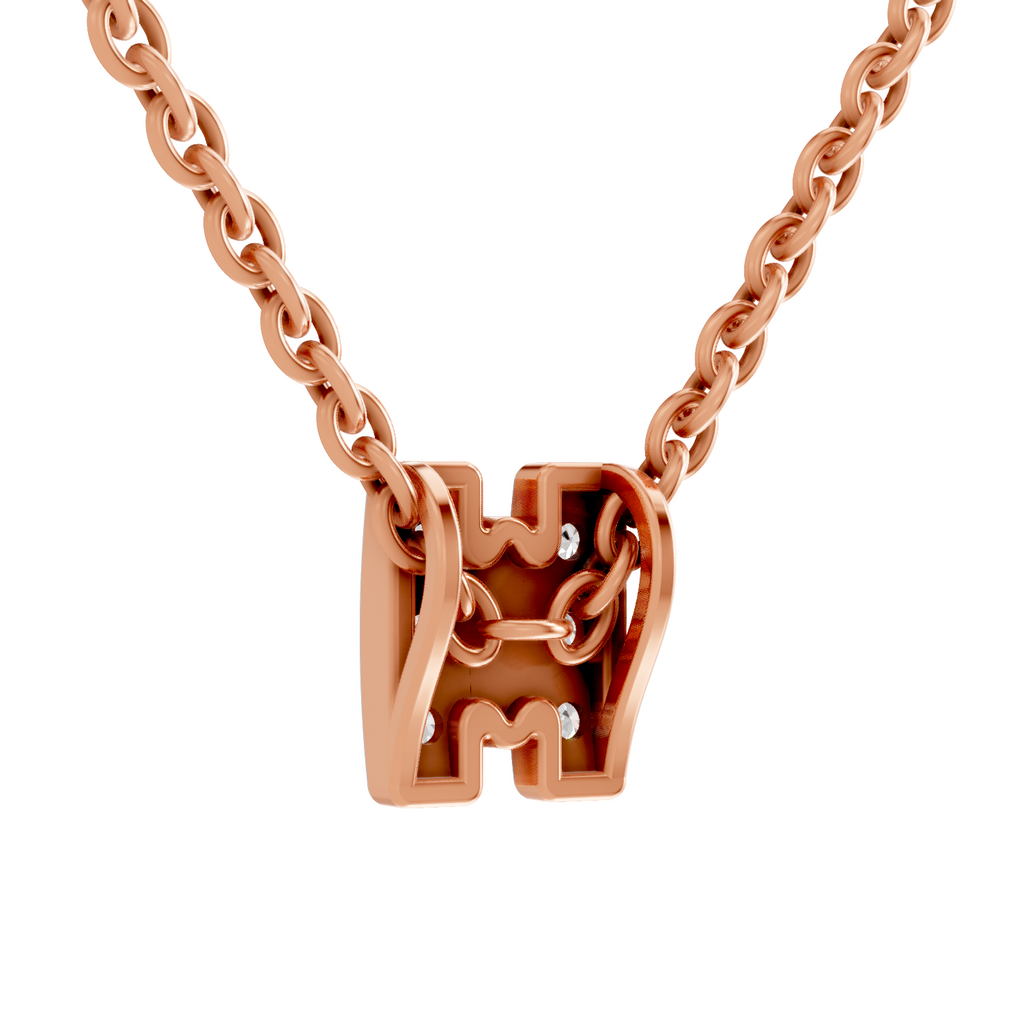 1.50 Carat Cluster Diamond Pendant Necklace 14K - Rose Gold