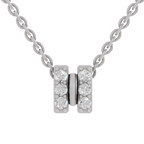 1.50 Carat Cluster Diamond Pendant Necklace 14K - White Gold