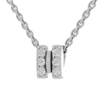 1.50 Carat Cluster Diamond Pendant Necklace 14K - White Gold
