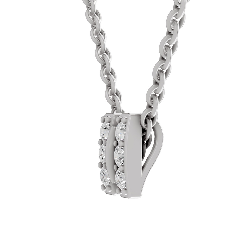 1.50 Carat Cluster Diamond Pendant Necklace 14K - White Gold