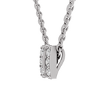 1.50 Carat Cluster Diamond Pendant Necklace 14K - White Gold