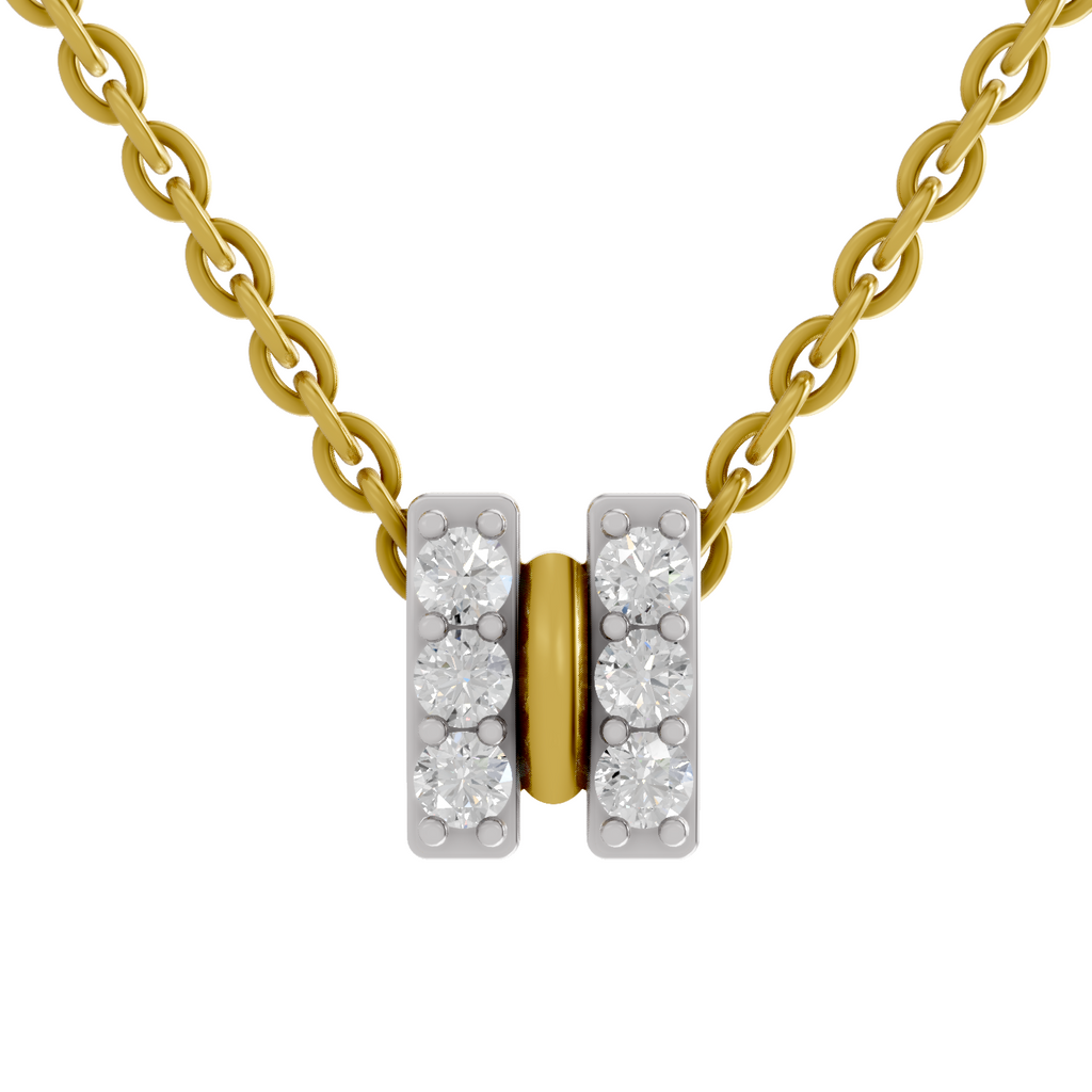 1.50 Carat Cluster Diamond Pendant Necklace 14K