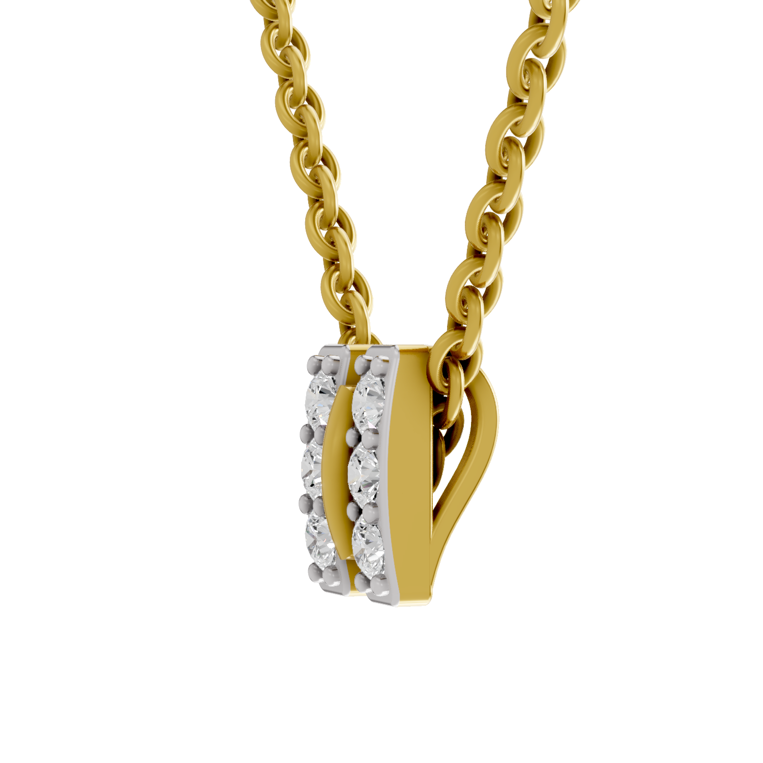 1.50 Carat Cluster Diamond Pendant Necklace 14K