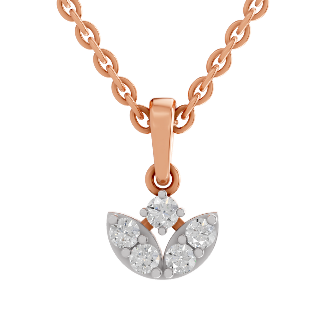 0.25 Carat Trinity Bloom Pendant 14K - Rose Gold