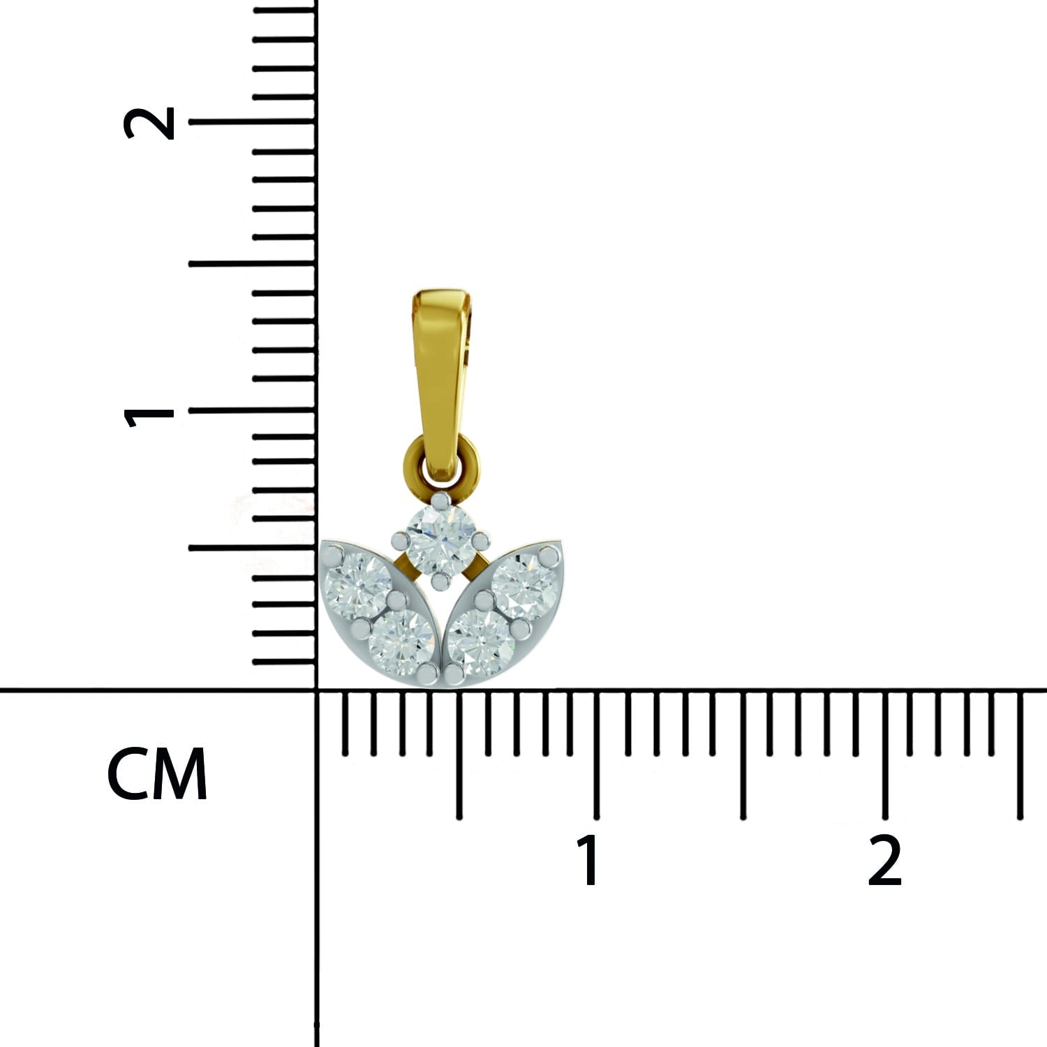 Delicate Bloom Trinity Diamond Pendant