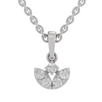 0.25 Carat Trinity Bloom Pendant 14K - White Gold