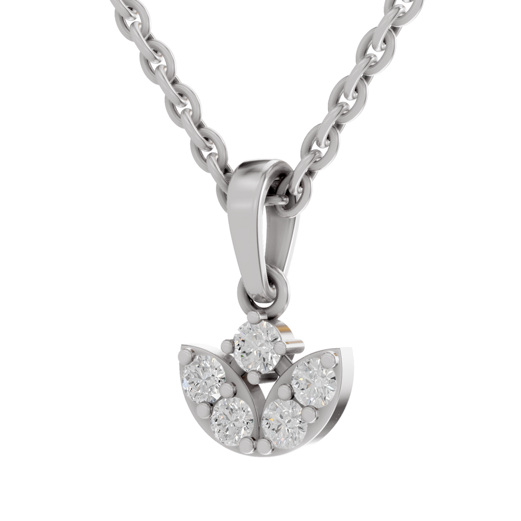 0.25 Carat Trinity Bloom Pendant 14K - White Gold