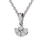 0.25 Carat Trinity Bloom Pendant 14K - White Gold