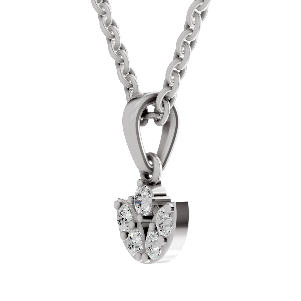 0.25 Carat Trinity Bloom Pendant 14K - White Gold