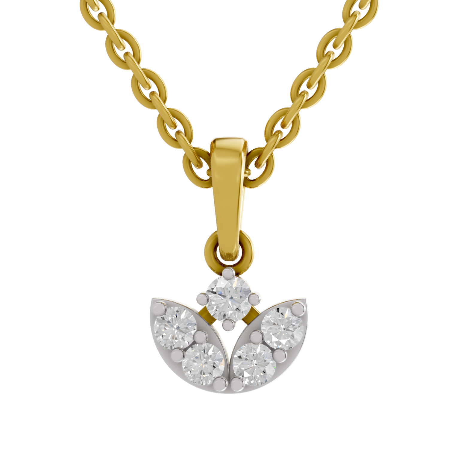 0.25 Carat Trinity Bloom Pendant 14K