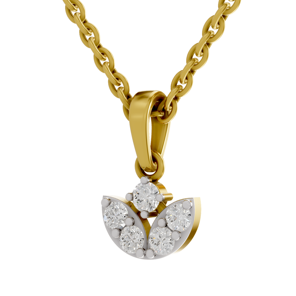 0.25 Carat Trinity Bloom Pendant 14K