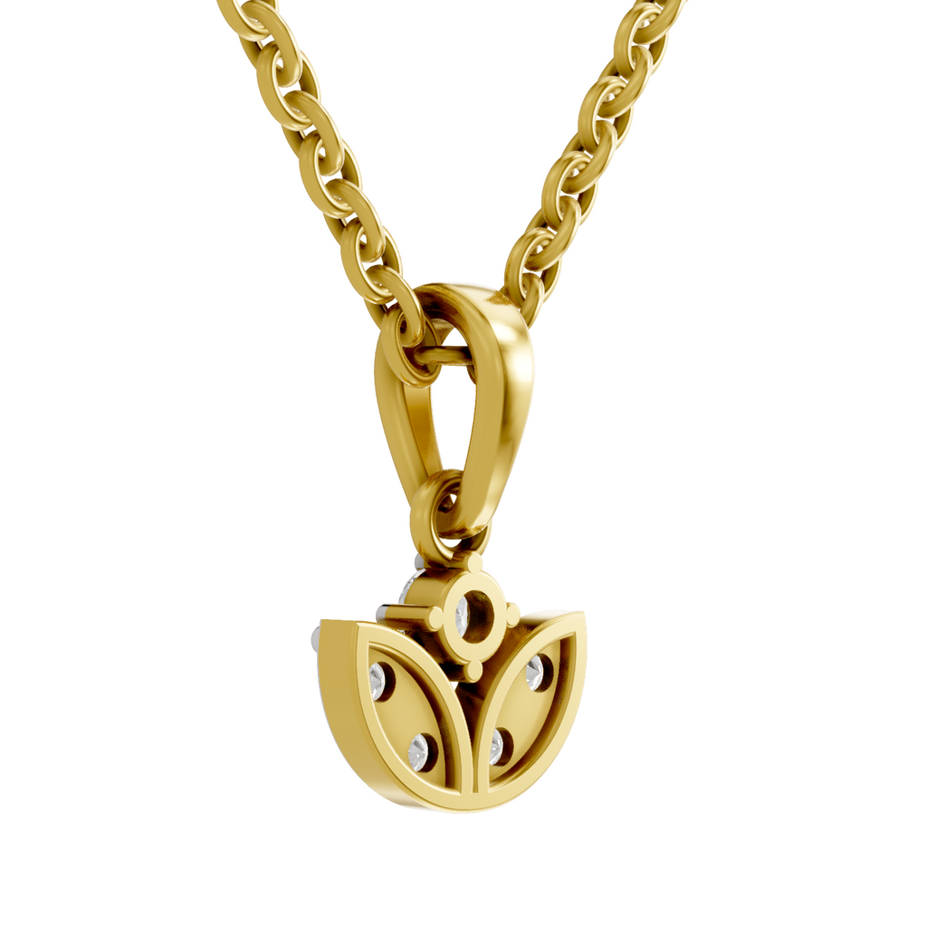 0.25 Carat Trinity Bloom Pendant 14K