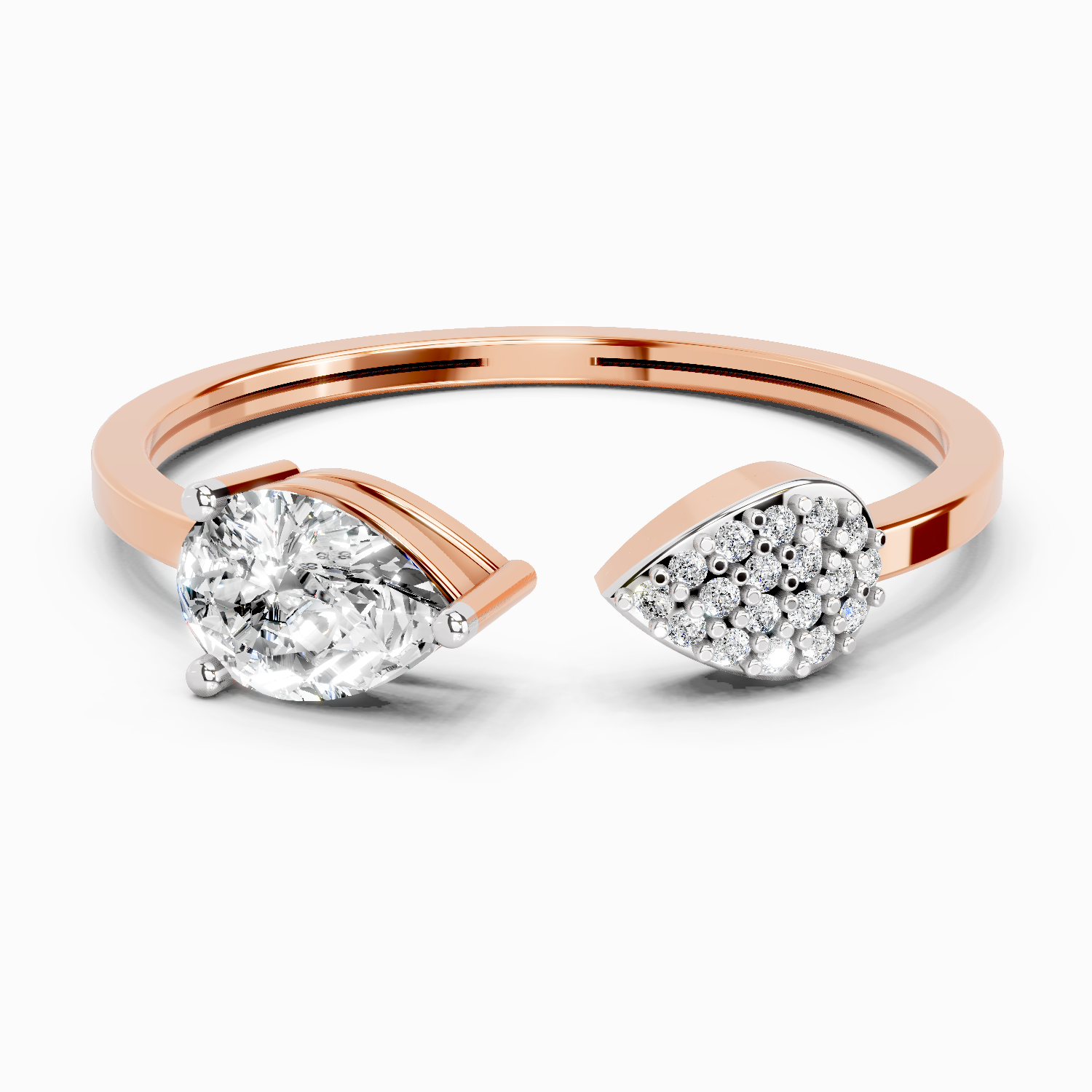 0.55 Carat Pear Ring
