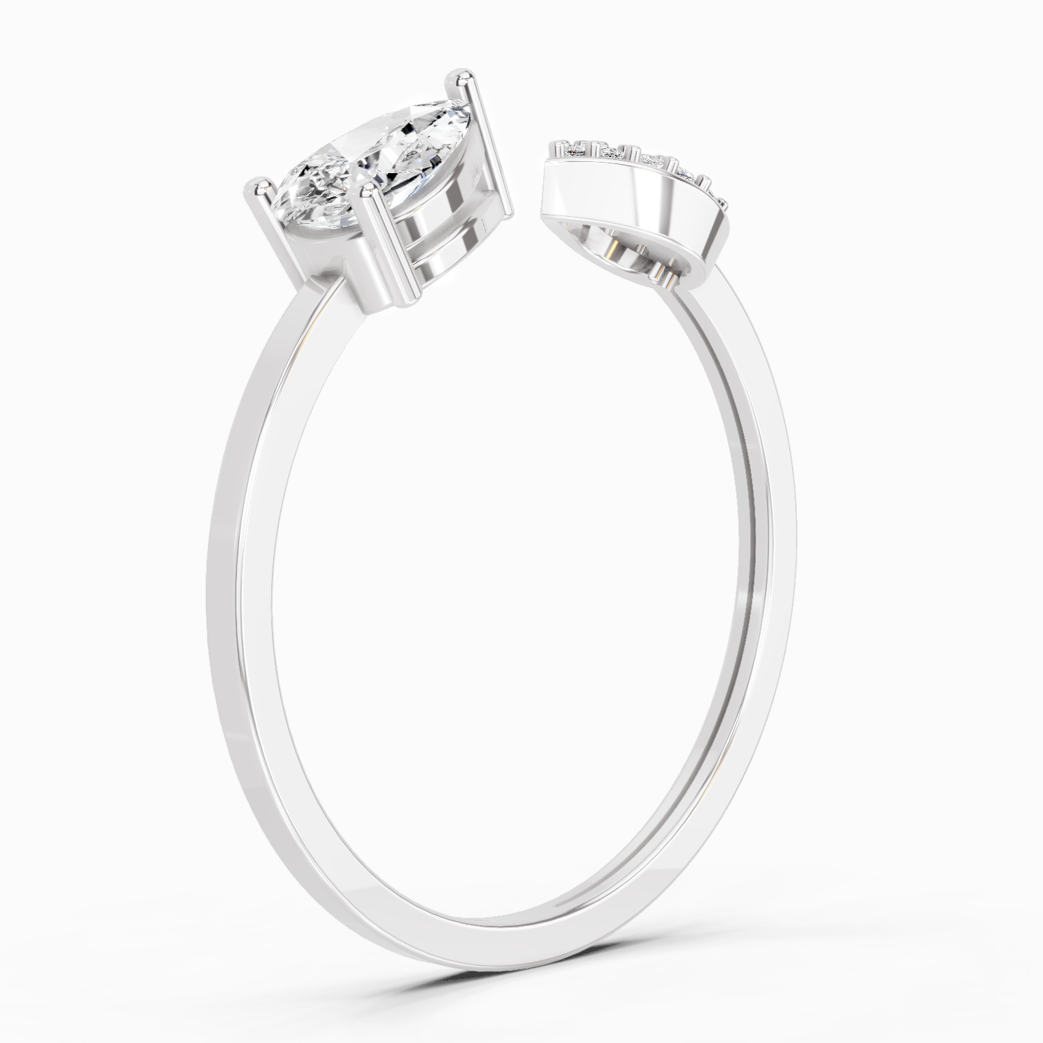 0.55 Carat Pear Ring