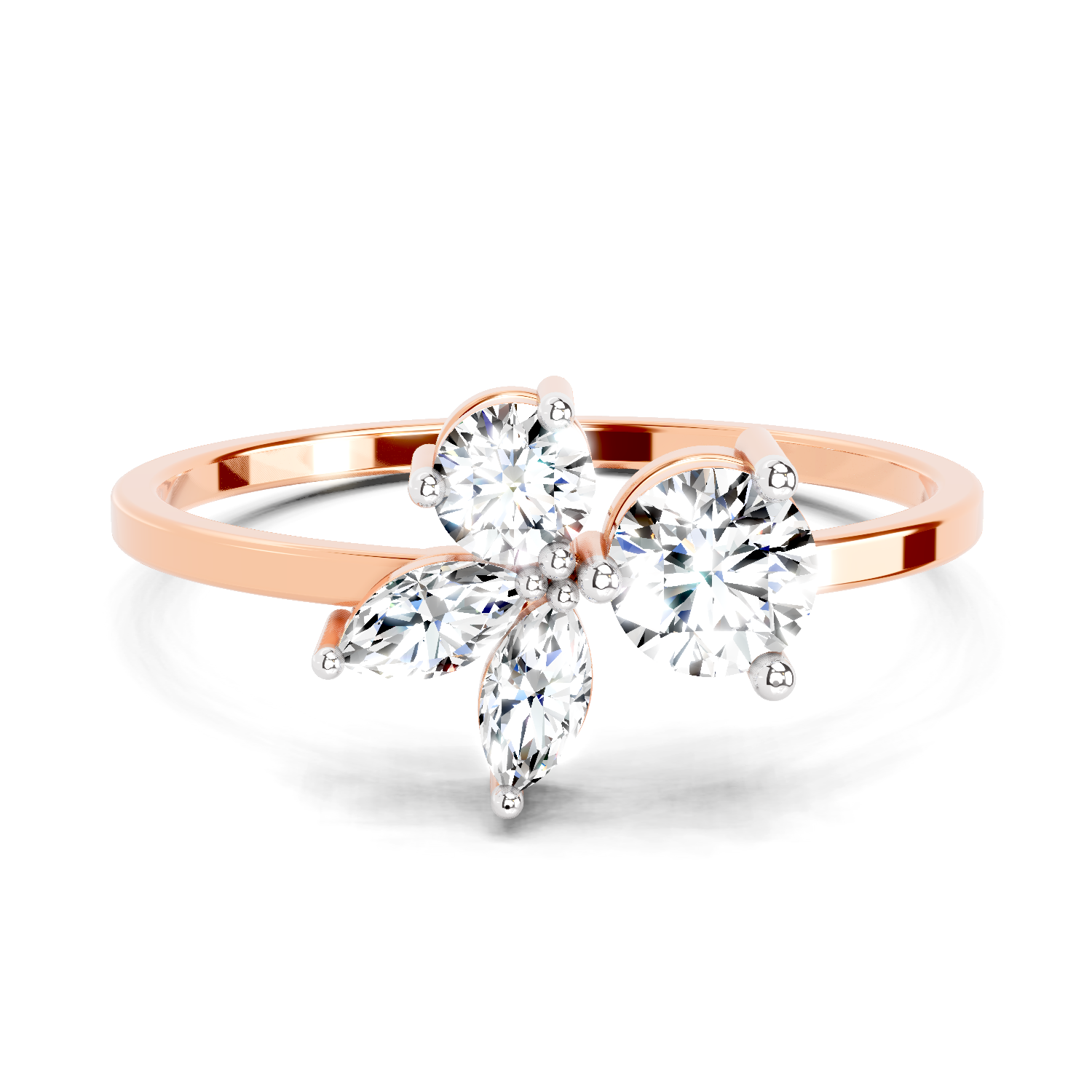 0.46 CT Marquise Diamond Cluster Ring in