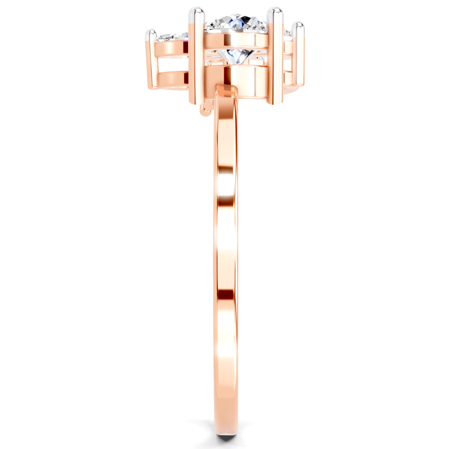 0.46 CT Marquise Diamond Cluster Ring in