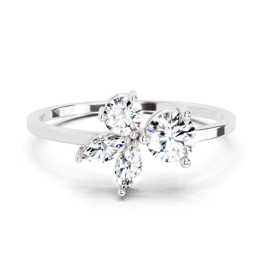 0.46 CT Marquise Diamond Cluster Ring in