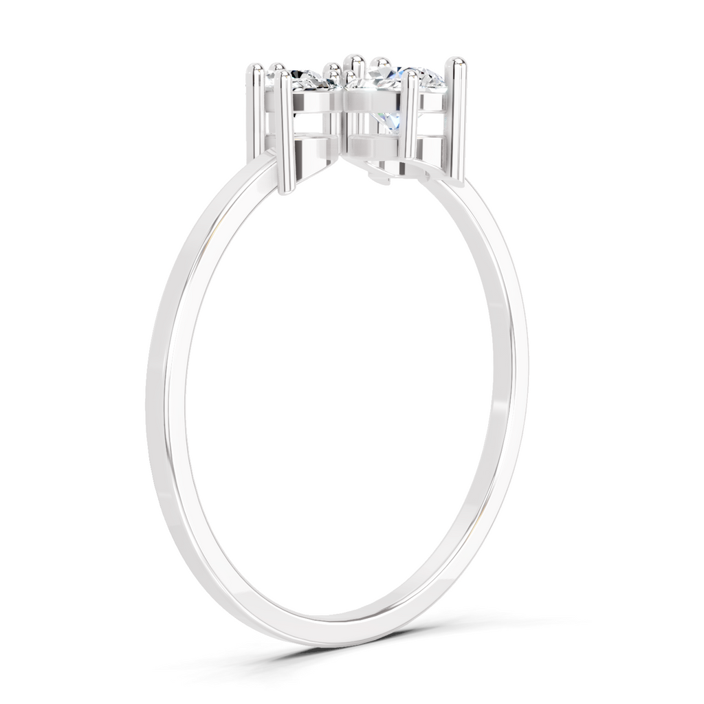 0.46 CT Marquise Diamond Cluster Ring in