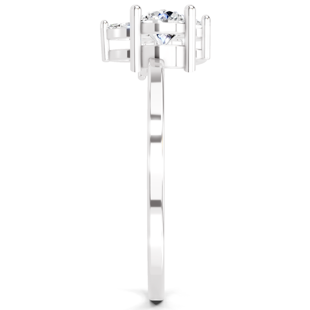0.46 CT Marquise Diamond Cluster Ring in