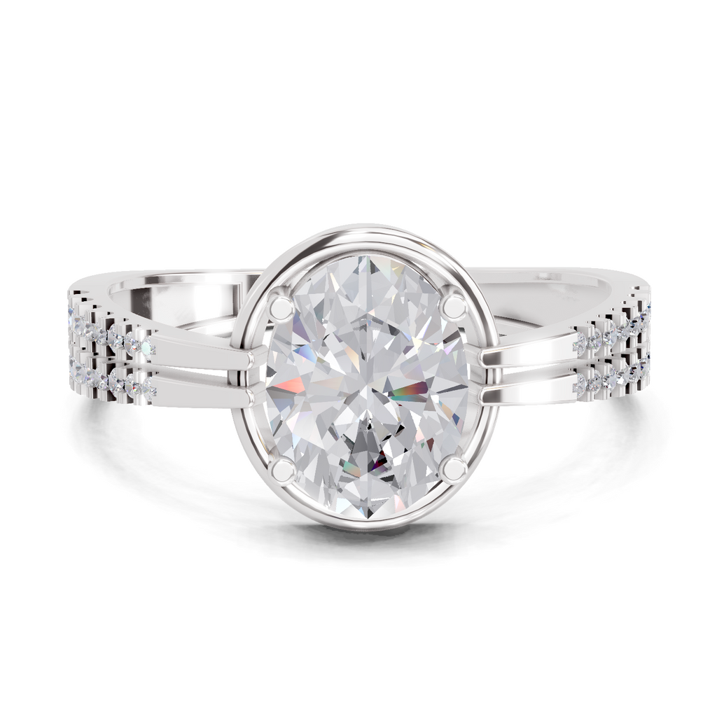 1.39 Carat Celeste Oval Promise Engagement Ring