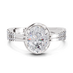 1.39 Carat Celeste Oval Promise Engagement Ring