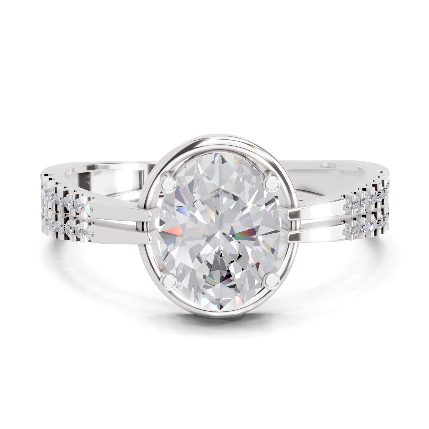 1.39 Carat Celeste Oval Promise Engagement Ring