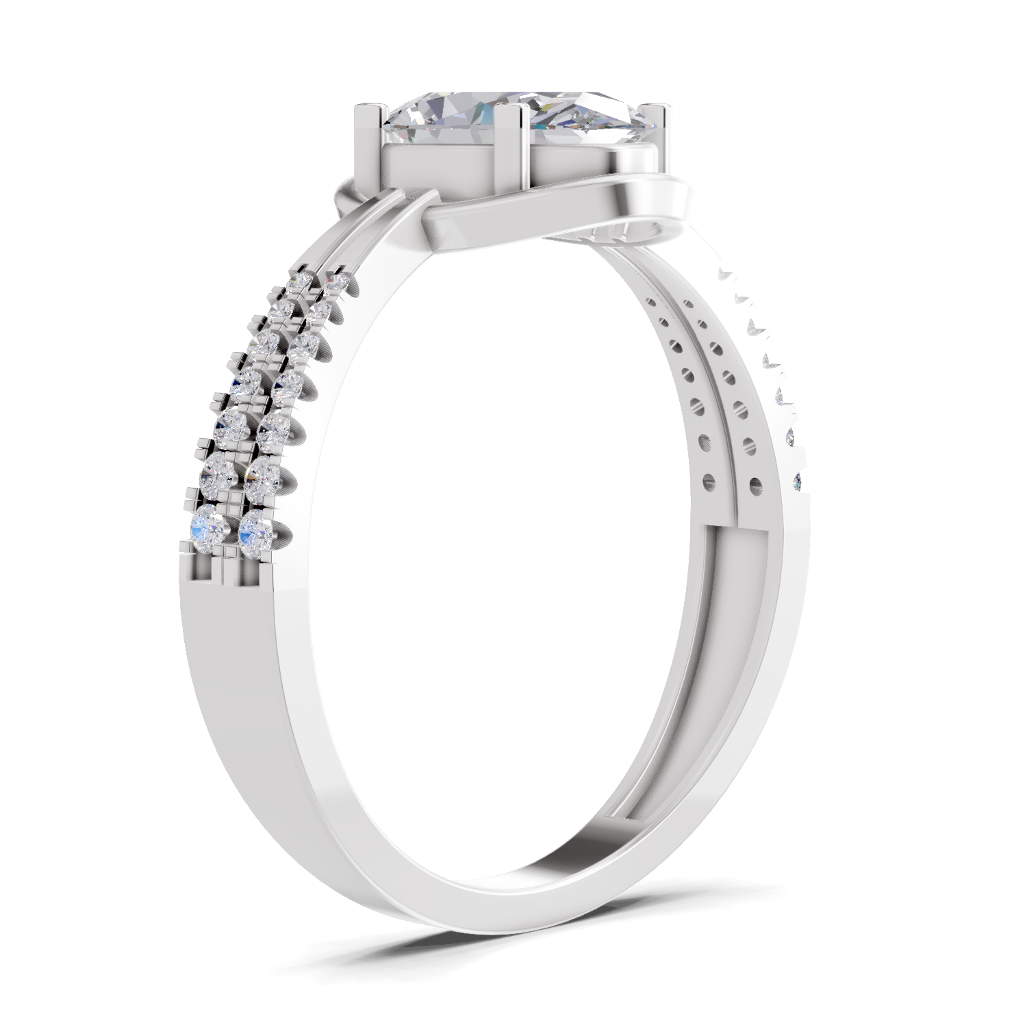 1.39 Carat Celeste Oval Promise Engagement Ring