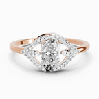 0.51 Carat Oval Halo Ring