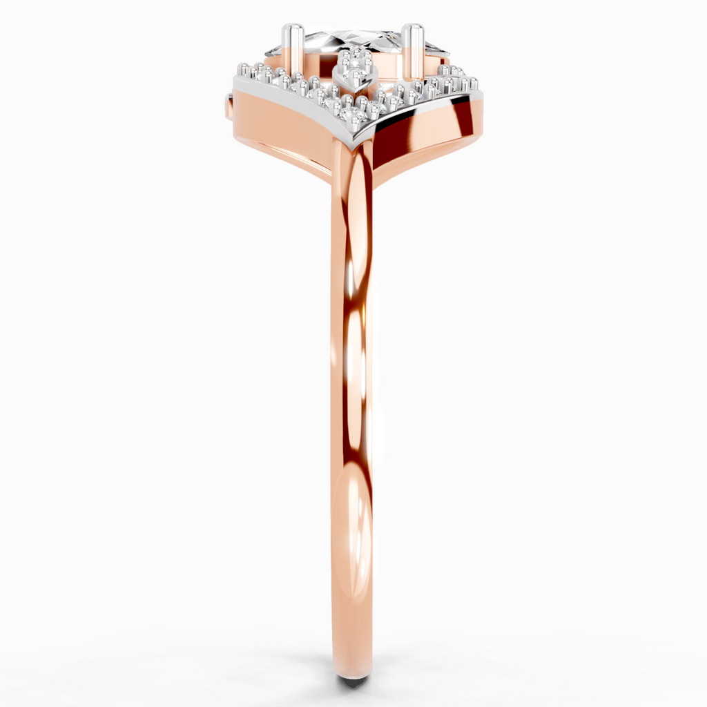 0.51 Carat Oval Halo Ring