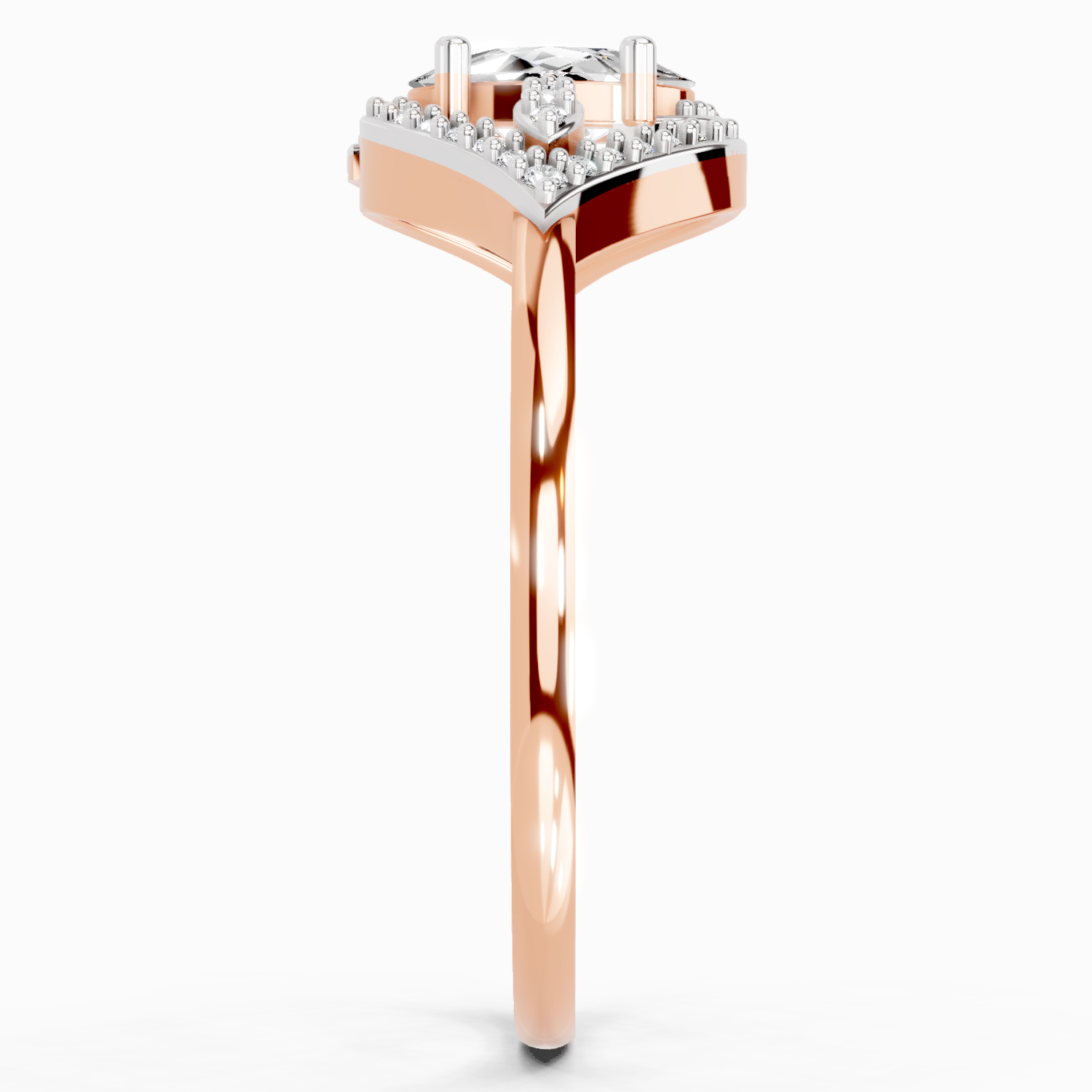 0.51 Carat Oval Halo Ring