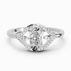0.51 Carat Oval Halo Ring