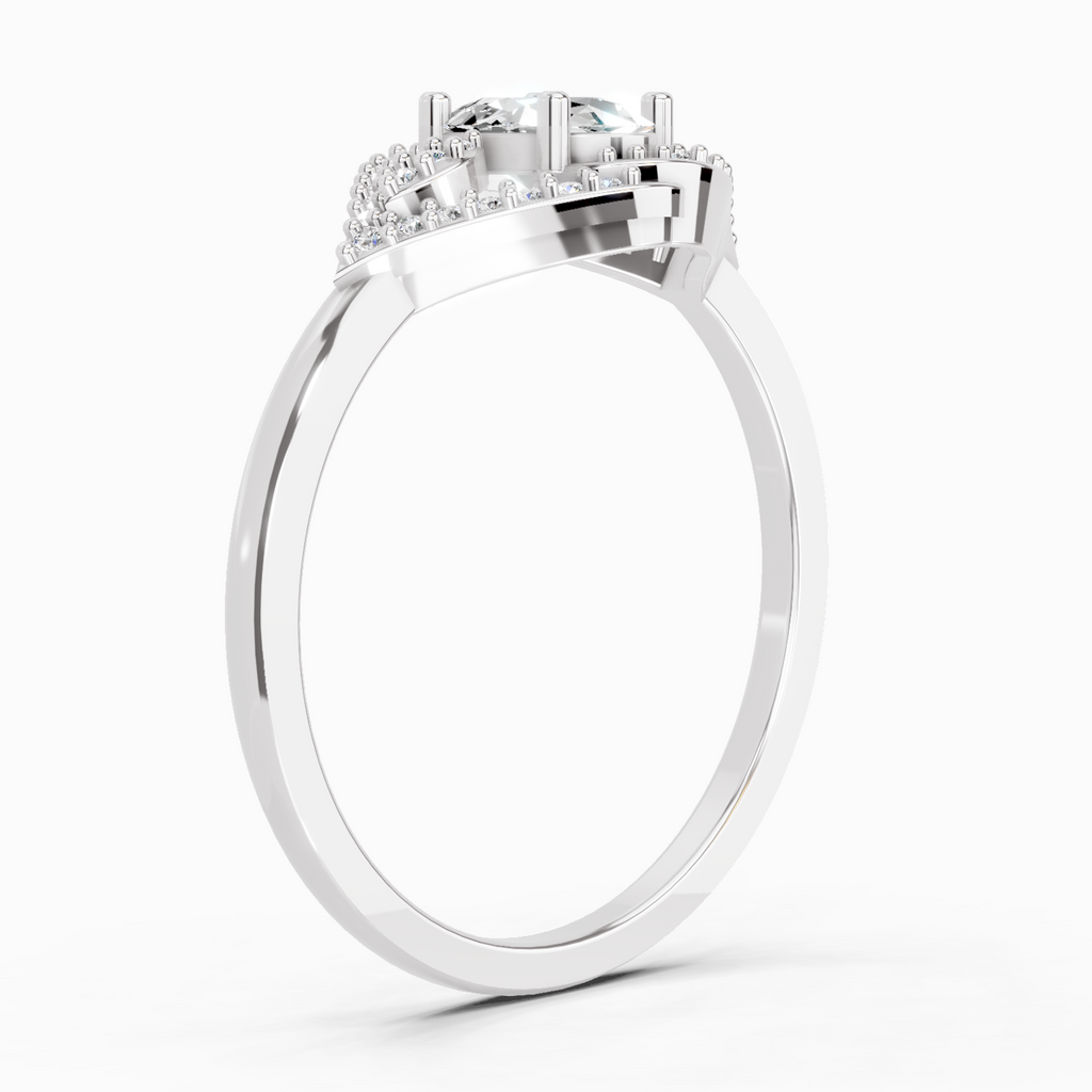 0.51 Carat Oval Halo Ring