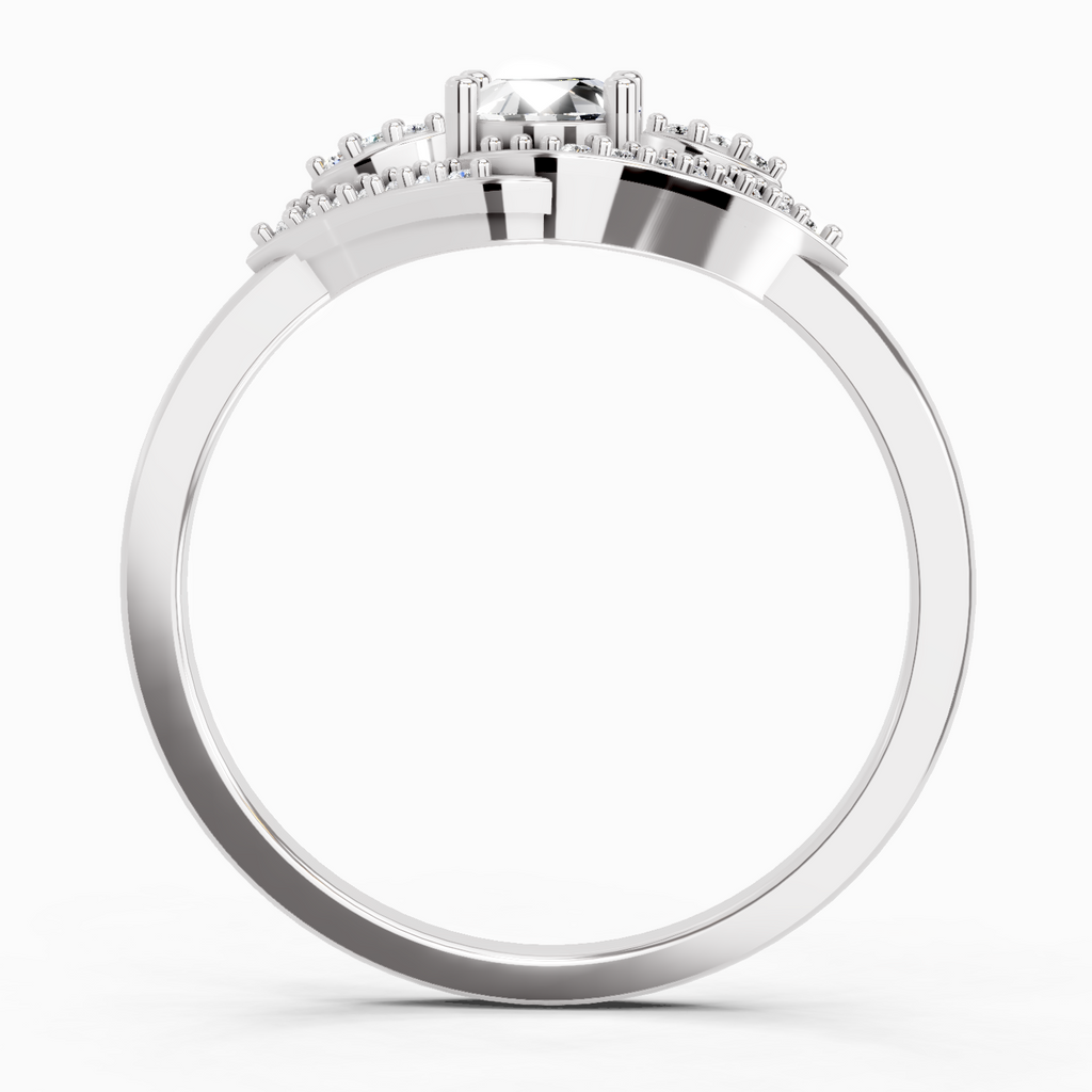 0.51 Carat Oval Halo Ring