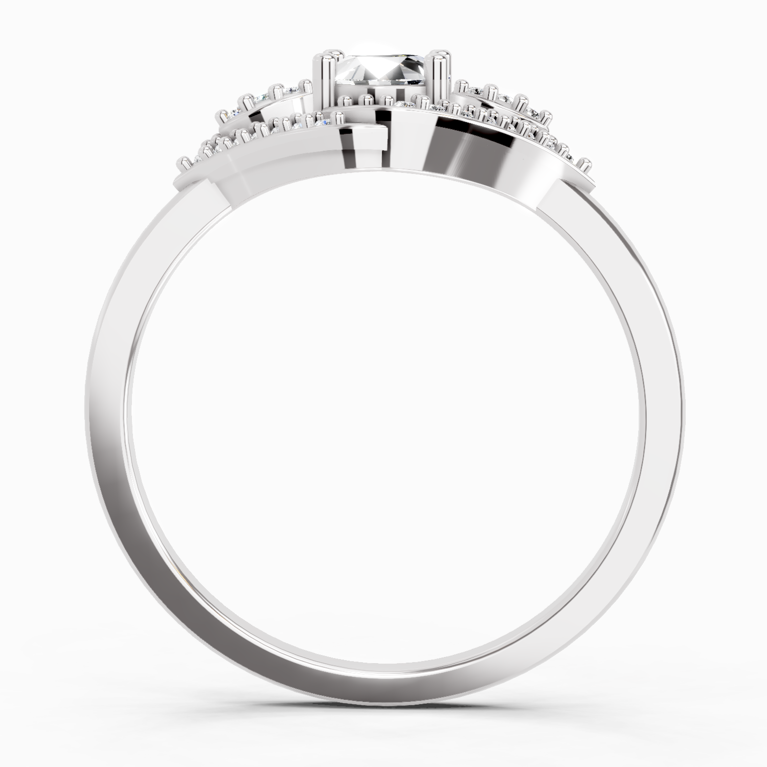 0.51 Carat Oval Halo Ring
