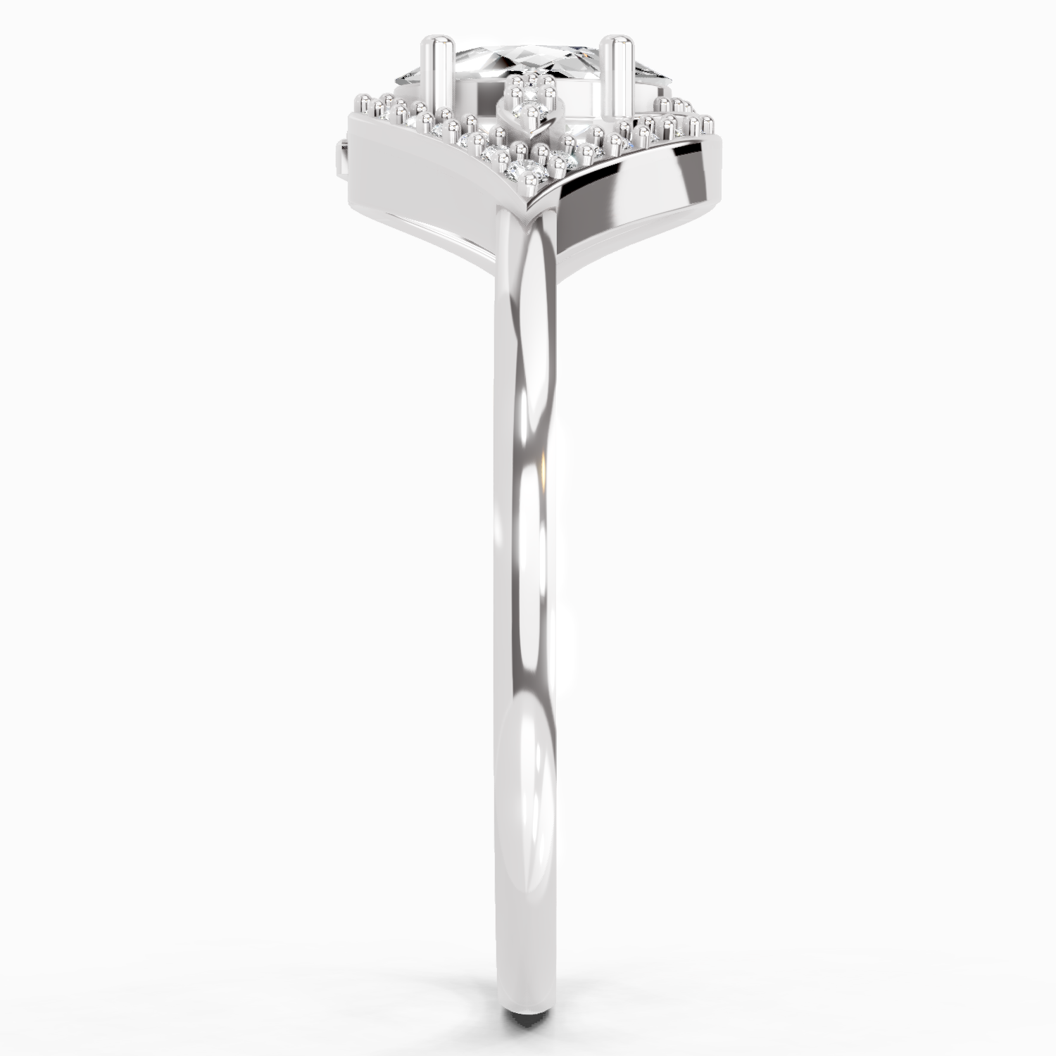 0.51 Carat Oval Halo Ring