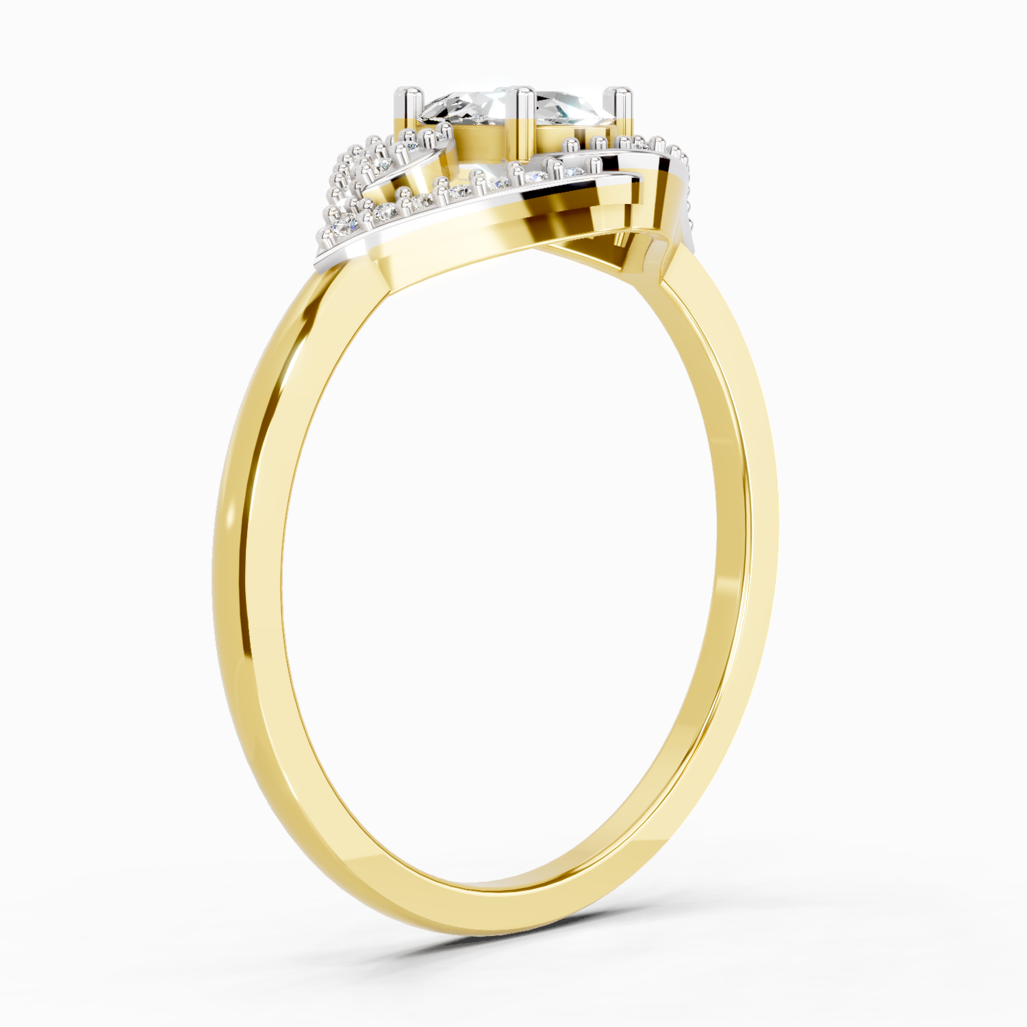 0.51 Carat Oval Halo Ring