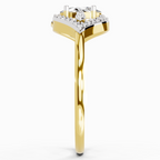 0.51 Carat Oval Halo Ring
