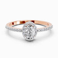 0.51 Carat Oval Halo Ring
