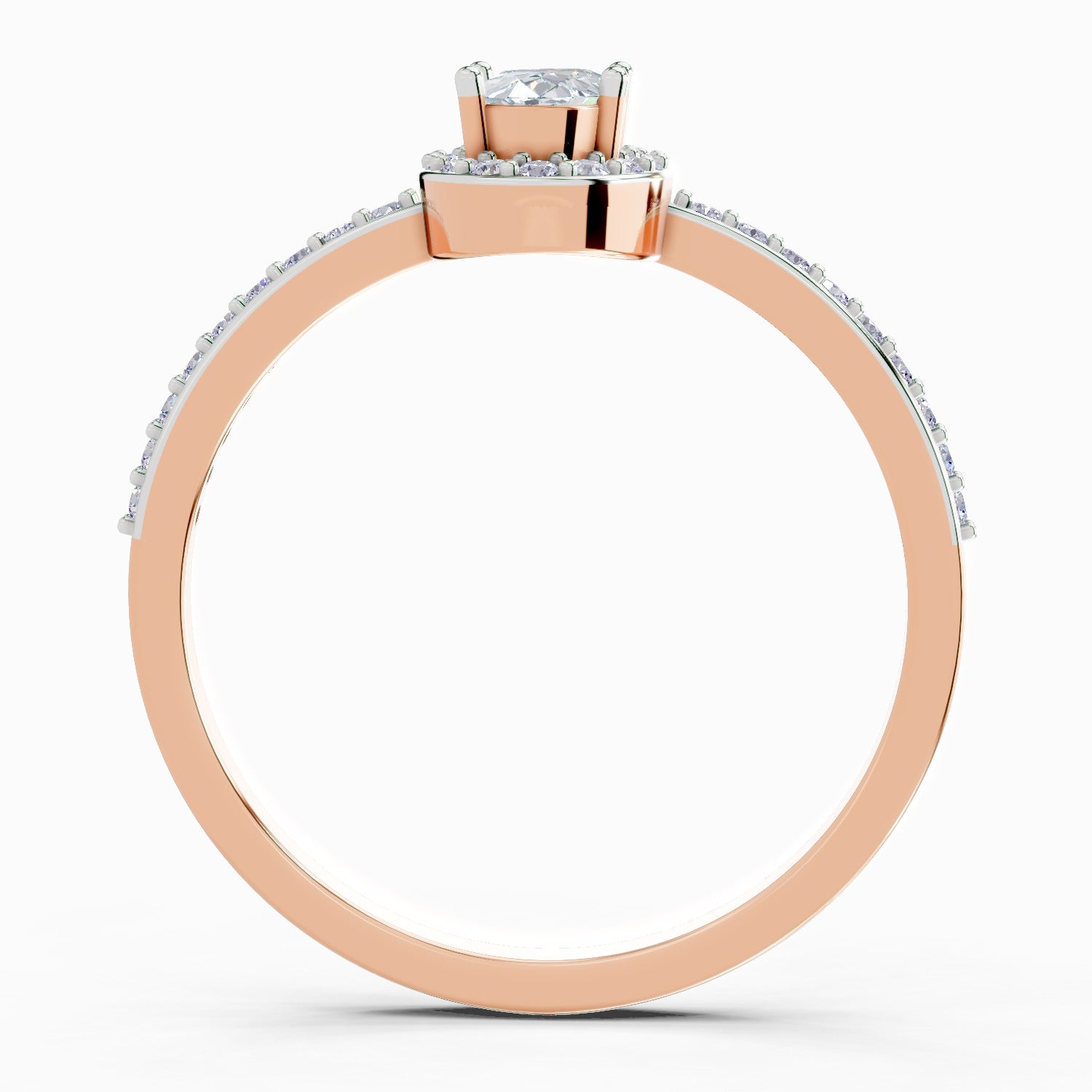 0.54 Carat Oval Shape Halo Diamond Ring