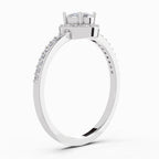 0.54 Carat Oval Shape Halo Diamond Ring